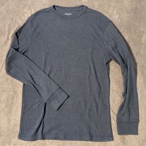 Blue Merona Long Sleeve Waffle Shirt